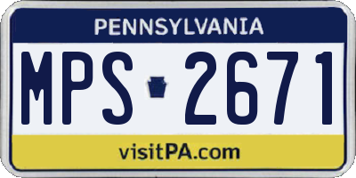 PA license plate MPS2671