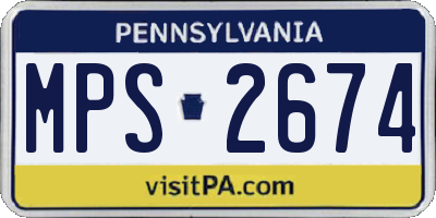 PA license plate MPS2674