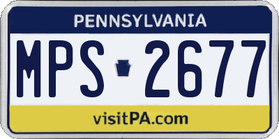 PA license plate MPS2677