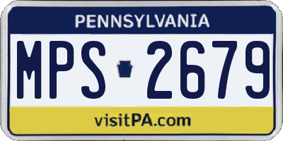 PA license plate MPS2679