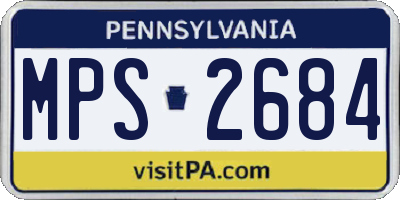 PA license plate MPS2684