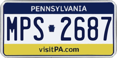 PA license plate MPS2687
