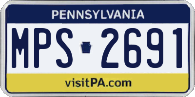 PA license plate MPS2691