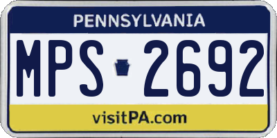 PA license plate MPS2692