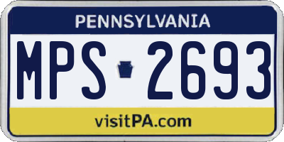 PA license plate MPS2693