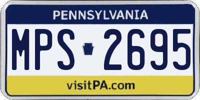PA license plate MPS2695