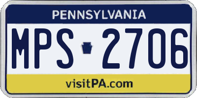 PA license plate MPS2706