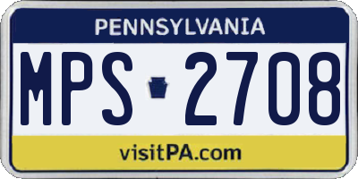 PA license plate MPS2708
