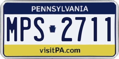 PA license plate MPS2711