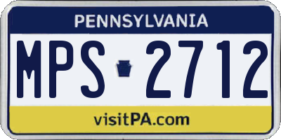 PA license plate MPS2712