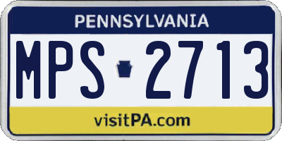 PA license plate MPS2713