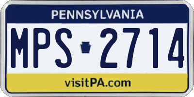 PA license plate MPS2714
