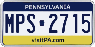 PA license plate MPS2715