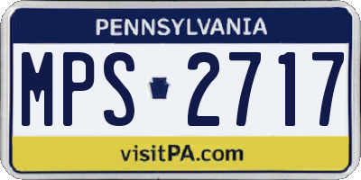 PA license plate MPS2717