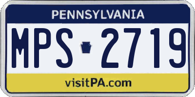 PA license plate MPS2719