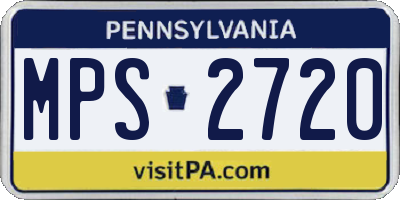 PA license plate MPS2720