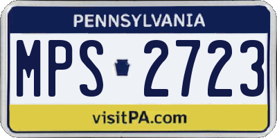 PA license plate MPS2723
