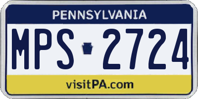 PA license plate MPS2724