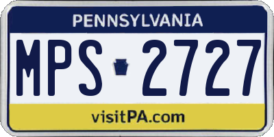 PA license plate MPS2727