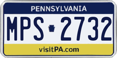 PA license plate MPS2732