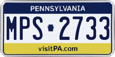 PA license plate MPS2733