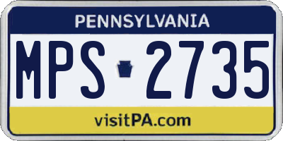 PA license plate MPS2735