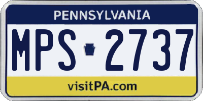 PA license plate MPS2737