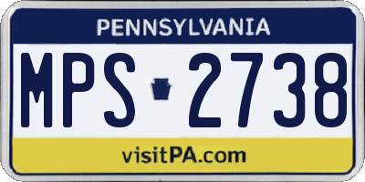 PA license plate MPS2738