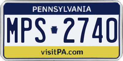 PA license plate MPS2740