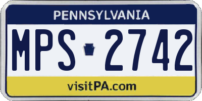 PA license plate MPS2742