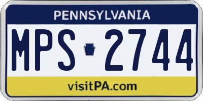 PA license plate MPS2744