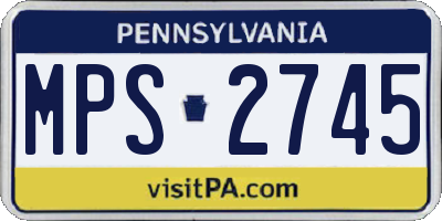 PA license plate MPS2745