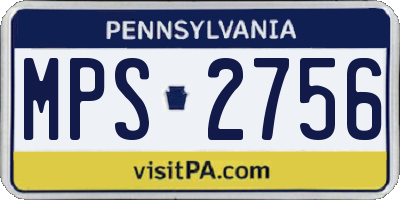 PA license plate MPS2756