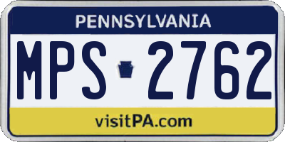 PA license plate MPS2762