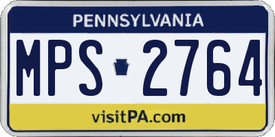 PA license plate MPS2764
