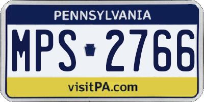 PA license plate MPS2766