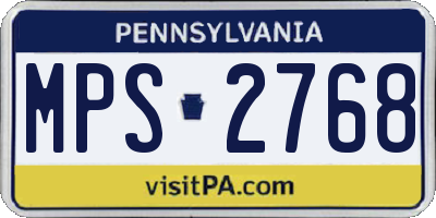 PA license plate MPS2768