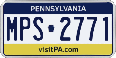 PA license plate MPS2771