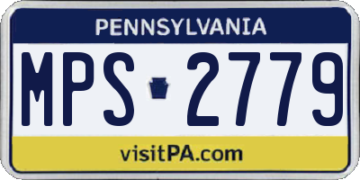 PA license plate MPS2779