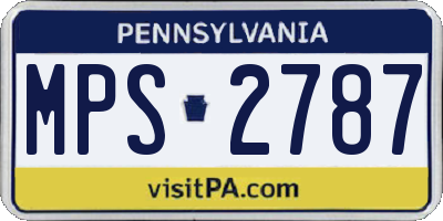 PA license plate MPS2787