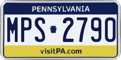 PA license plate MPS2790