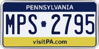 PA license plate MPS2795