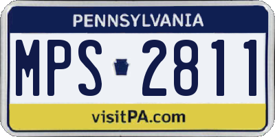 PA license plate MPS2811