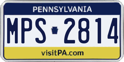 PA license plate MPS2814