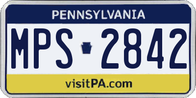 PA license plate MPS2842