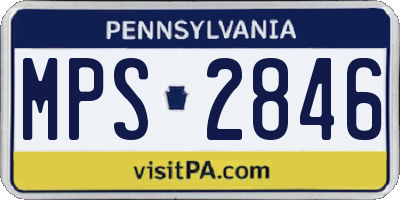 PA license plate MPS2846