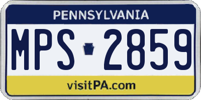 PA license plate MPS2859