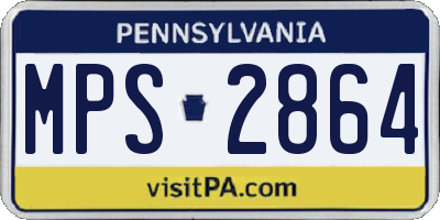 PA license plate MPS2864