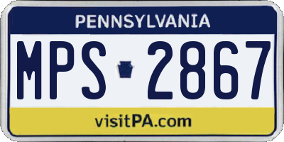 PA license plate MPS2867