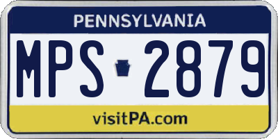 PA license plate MPS2879